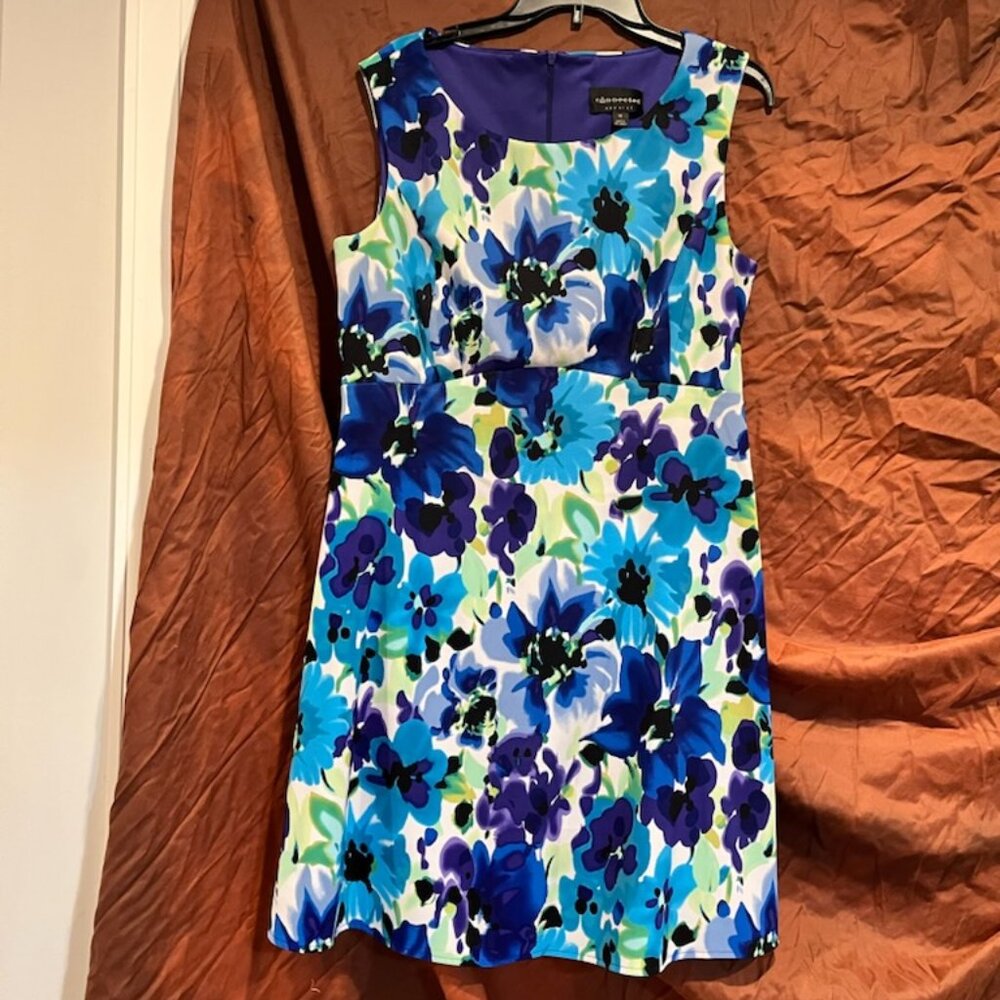 Connected Apparel Sleeveless Dress Multi-color Size 16
